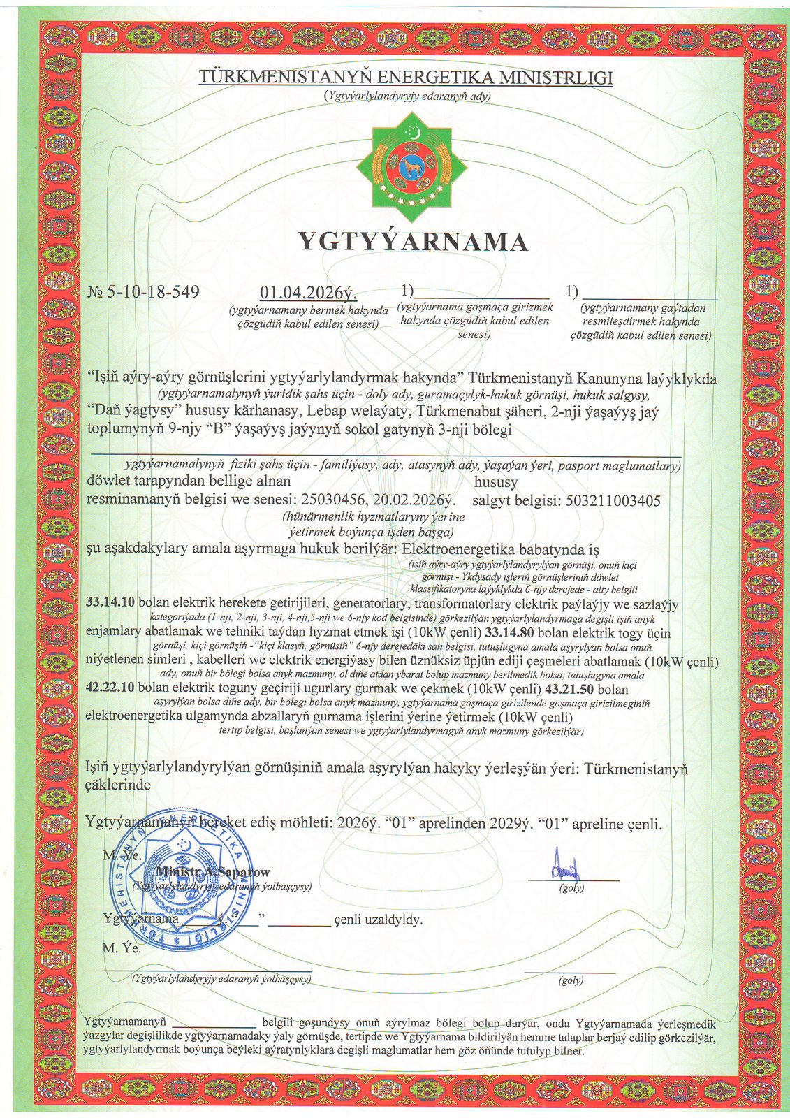 Лицензия — электроэнергетика